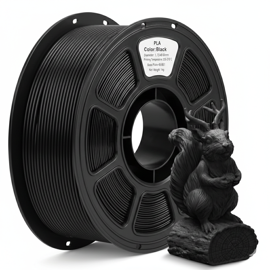 Negro PLA Filamento | 1.75mm | 1kg